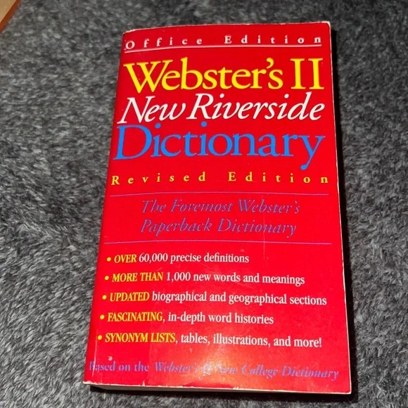 Webster's II (2) New Riverside Dictionary Paperback Book - Picture 2 of 6